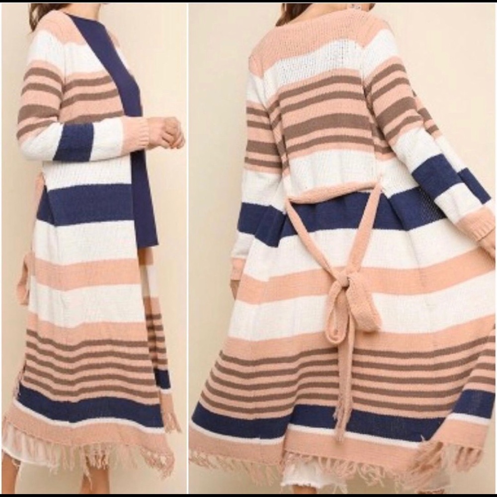 NWT Gorgeous stripe long cardigan